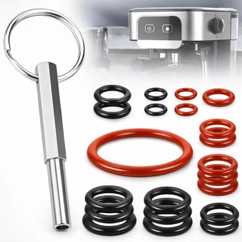 Набір ущільнювальних кілець (O-ring) для кавомашини Jura (Jura Capresso/Impressa) + ключ-інструмент, прокладки заварного блоку та клапана, великий комплект (126448885)