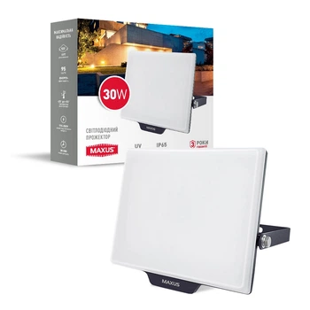 Прожектор світлодіодний MAXUS 30W 5000K IP65 PL (1-MFL-03-3050)
