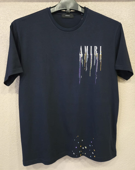 Чоловіча футболка батальна AMIRI т-синій 7ХL (0717)