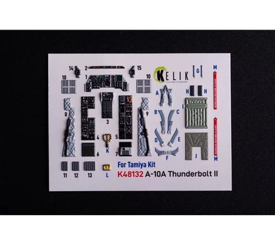 A-10 A Thunderbolt II 3D декаль інтер'єр для комплекту Tamiya 1/48 KELIK K48132