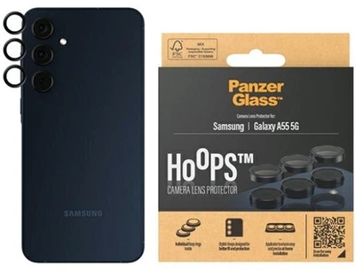 Szkło hartowane Panzer Glass Hoops Lens Protector do Samsung Galaxy A55 Black (1227)