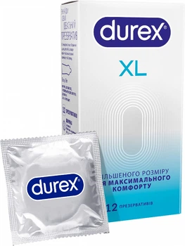 Презервативы латексные с силиконовой смазкой Durex Invisible XL (ультратонкие увеличенного размера) 12 шт (шире) (5052197057119)