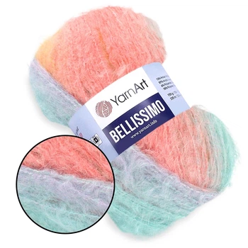 YarnArt Bellissimo, №1413 - пряжа с мохером , 150 г / 330 м, 13% мохер 67% акрил, секционное окрашивание, градиент для свитеров, кардиганов и шарфов