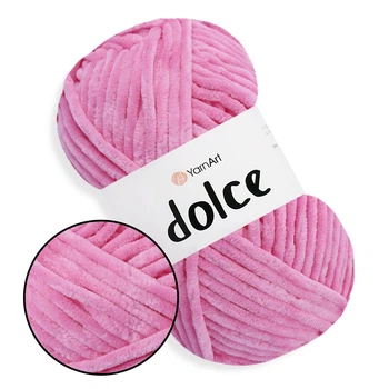 Плюшевая пряжа YarnArt Dolce (ЯрнАрт Дольче) №858, для вязания игрушек, пледов и аксессуаров, 100% микрополиэстер, 100 г/120м