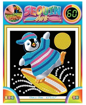 Картина з блискіток Sequin Art 60 Пінгвін 17х17см для дітей 5+ (SA1328)