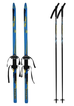 Лижі бігові підліткові з палицями Zelart SK-0881-140B One Size Різнокольоровий (6864f0573c489e1d7b7a1958)