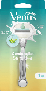 Станок для бритья женский Gillette Venus Comfort Glide Olay Aloe Sensitive с 1 сменным картриджем