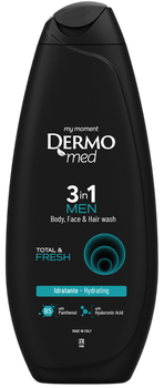Гель для душу DermoMed Total & FRESH для чоловіків 3 в 1, 450 мл
