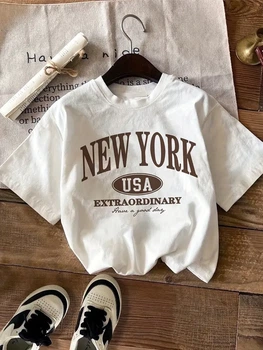 Жіноча стильна Футболка LOYS оверсайз New York USA XL