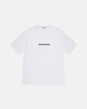 Біла Футболка LOYS Balenciaga Minimal Logo Баніссіага унісекс XXL