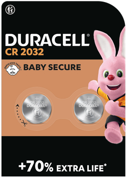 Спеціальна літієва батарейка типу «таблетка» Duracell 2032 3V, (DL2032/CR2032), 2 шт. (6409620)