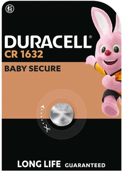 Специальная литиевая батарейка типа «таблетка» Duracell 1632 3V, (CR1632), 1 шт. в упаковці (7091710)