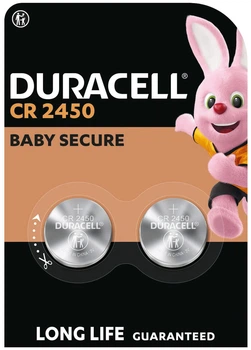 Спеціальна літієва батарейка типу «таблетка» Duracell 2450 3V (CR2450), 2 шт. в упаковці (7091712)