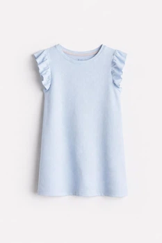 Нічна сорочка H&M 1272046 110-116см блакитний сердечки бродеріе