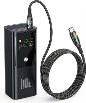 Внешний аккумулятор (павербанк) QOOVI 100W 20000mah with 100W cable