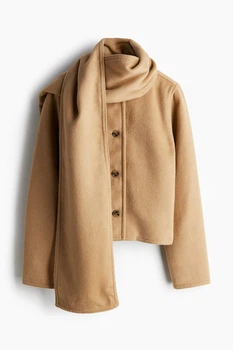 Пальто H&M 1246417 XL бежевий