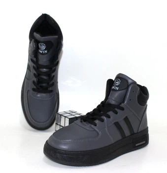 Зимові чоловічі завищені кросівки на шнурівці. Swin Shoes 42 26.5см сірий