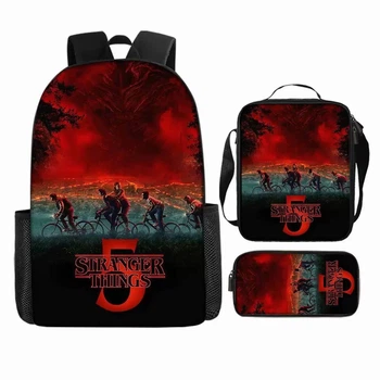 Рюкзак школьный Stranger Things + сумка через плечо + пенал, 3 в 1 - странные дела - Нетфликс сериал 2