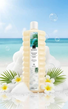 Пена для ванны Avon Senses «Мальдивские пески» с ароматом морской соли и франжипани, 1000 мл