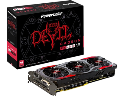 Відеокарта AMD Radeon RX 480 8GB PowerColor Red Devil (AXRX 480 8GBD5-3DH/OC) Б/В