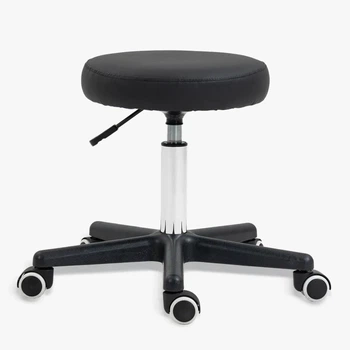 Косметический стул на колесах Virgo Izar Black X17