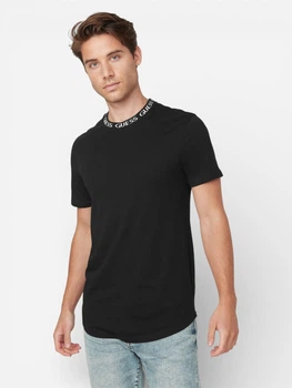 Футболка хлопковая длинная мужская Guess 221710181 L Черная (1159853844)