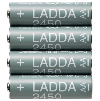Аккумуляторная батарея, HR06 AA 1,2 В,2450 мАч, ИКЕА LADDA 505.046.92