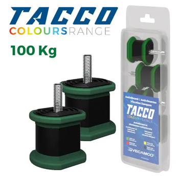 Антивібраційні опори Vecamco TACCO для кондиціонерів Зелені - 4 шт (40*40мм до 100 кг навантаження)