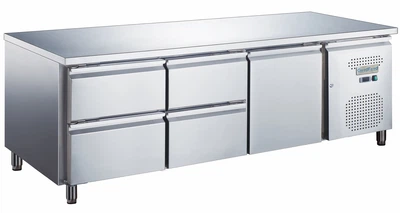 Стіл холодильний GoodFood GF-UGN1640TN-HC UNDERCOUNTER чотири шухляди