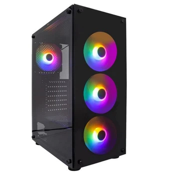 Корпус 1stPlayer V3-B-BK-4F1 Black без БП