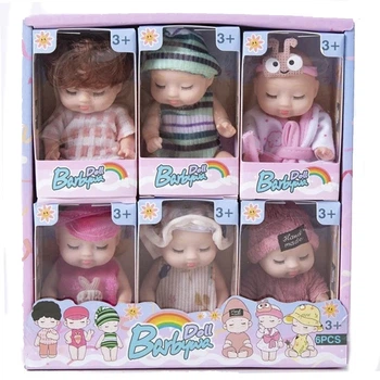 Набор кукол пупсов в съемных костюмах Barbywa Doll 6 шт Разноцветный (28537)
