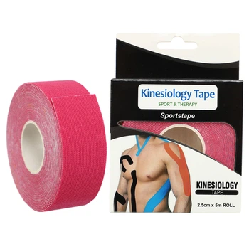Кинезио тейп для лица и тела Kinesio tape SP-Sport BC-1091-2_5 2,5см х 5м Розовый