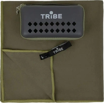Рушник Tribe Pocket Towel микрофибра быстросохнущий с петлей и чехлом Army Green 60х120 см