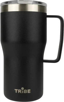 Термокружка Tribe Travel Mug 600 мл двостінна SUS 304 для авто та кемпінгу Black