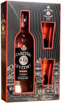 Горілка Staritsky&Levitsky Reserve 0.5 л 40% + 2 чарки (4820139240483_4820294060438)
