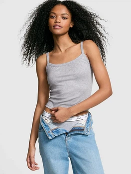 Жіноча майка Victoria's Secret (19566783723) Multi Rib Cami L сіра