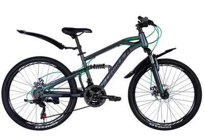Велосипед сталь 24 Formula BLAZE AM DD рама-14" срiблястий (матовий) без корзини з крилом Pl 2024
