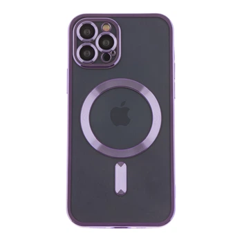 Чохол TPU Metallic Full Camera with Magsafe для iPhone 12 Pro Purple