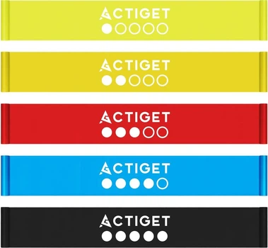 Zestaw gum oporowych Actiget do cwiczen silowych 1-15 kg 5 szt. ACT0106 (5908455309288)