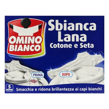 Плямовивідник відбілювач для тканин сипучий в пакетиках omino b.sbiancalana 5x20 г.