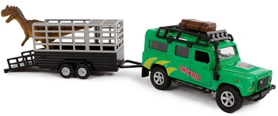 Набір Kids Globe автомобіль Land Rover з причепом і динозавром 520178 (8713219370759)