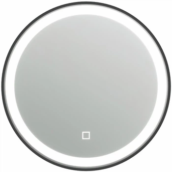Зеркало Juventa Faro 60 Round в черной раме с LED-подсветкой и сенсором (FrMR-60 черное)