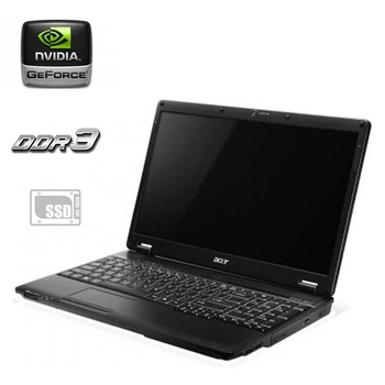 Ноутбук Б-класс Acer Extensa 5635ZG / 15.6" (1366x768) TN / Intel Pentium T4500 (2 ядра по 2.3 GHz) / 4 GB DDR3 / 240 GB SSD / nVidia GeForce G105M, 512 MB GDDR3, 64-bit / Без АКБ б/у