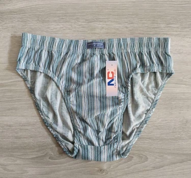 Трусы мужские плавки Natural Club хлопок Полоска светлая М салатовый (105-Cotton_1)