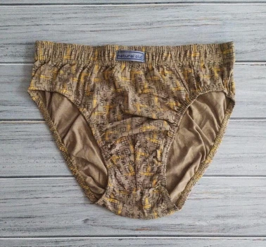 Трусы мужские плавки Natural Club хлопок Палочки М светло-коричневый (111-Cotton_3)