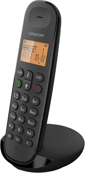 Радиотелефон беспроводной Logicom ILOA 150 черный DECT аналоговый память на 50 номеров время разговора до 7 часов громкая связь hands-free mute - Уценка