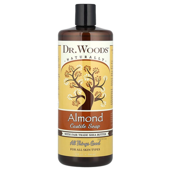 Мигдальне кастильське мило Dr. Woods "Almond Castile Soap" з олією ши (946 мл)