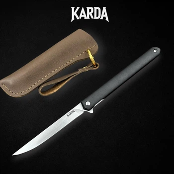 Ніж складний Karda J097 black handle drop blade