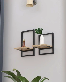Набір настінних полиць в стилі лофт EcoLoft Диптих DSP-1387-1 Дуб Аппалачі