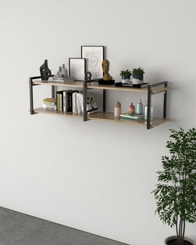 Настенная полка в стиле лофт EcoLoft Верония DSP-1379-1 Дуб Аппалачи